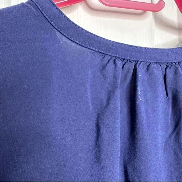 Old Navy Blouse Semi-sheer Buttons Blue Size  Large - Picture 7 of 16